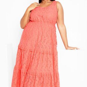 City Chic Coral Bridie Dress